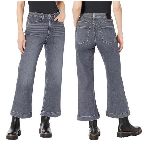 PAIGE Denim - 🐣PAIGE amour ankle Jolene pockets ash black size 34 NWT